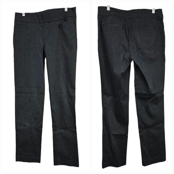 Liz Claiborne Career Women's Trousers Straight Leg Dress Pants Work Slacks Gray - Picture 6 of 6